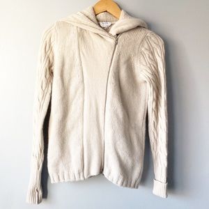 MAX MARA Cashmere/Virgin Wool Blend Zip Up Hoodie